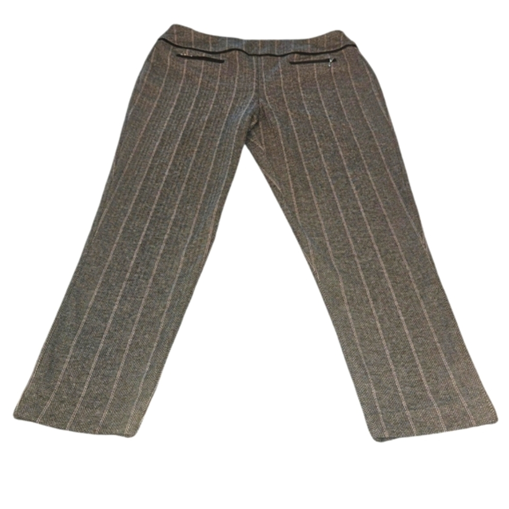 Est 1946 Pinstripe Women's Trousers S Large Exellent Condition Black White Red